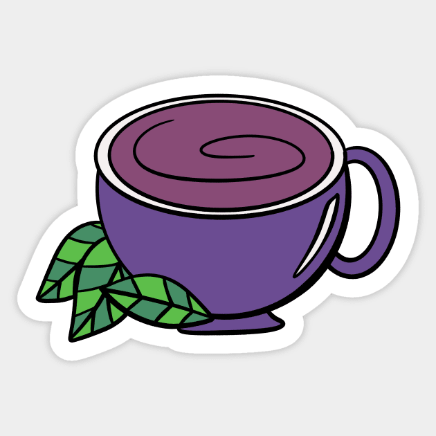 Cup of Tea Sticker by Kelly Louise Art